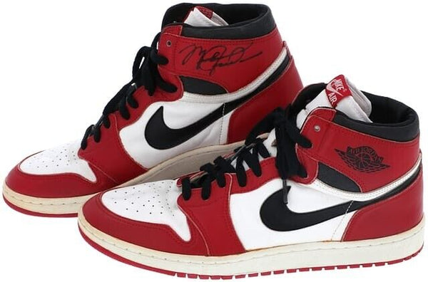 Michael Jordan 1985 Air Jordan 1 Game Used Signed Sneakers Rookie MEARS, JSA COA