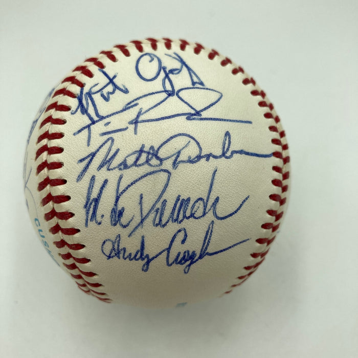 Derek Jeter Mariano Rivera Pre Rookie 1995 Columbus Clippers Signed Baseball JSA