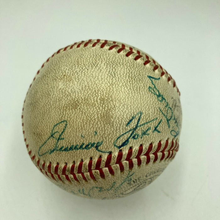 Beautiful Jackie Robinson Jimmie Foxx Hall Of Fame Multi Signed Baseball JSA COA