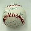 Andy Pettitte Signed Heavily Inscribed STAT MLB Baseball 11/24 JSA COA