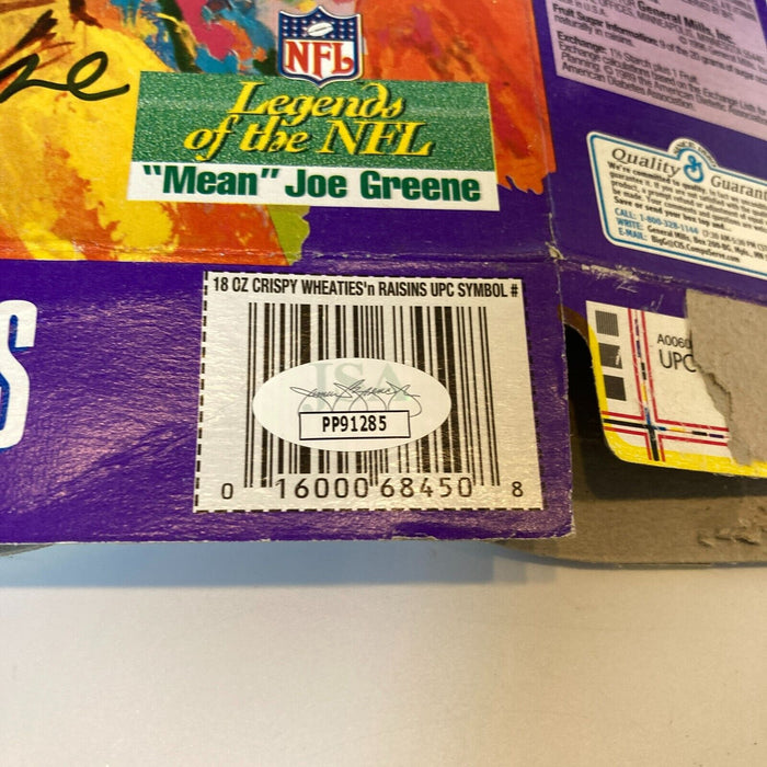 Joe Greene Pittsburgh Steelers Signed Wheaties Cereal Box JSA COA