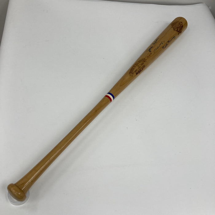 Willie Mays, Hank Aaron, Eddie Murray 3500 Club Signed Baseball Bat Beckett COA