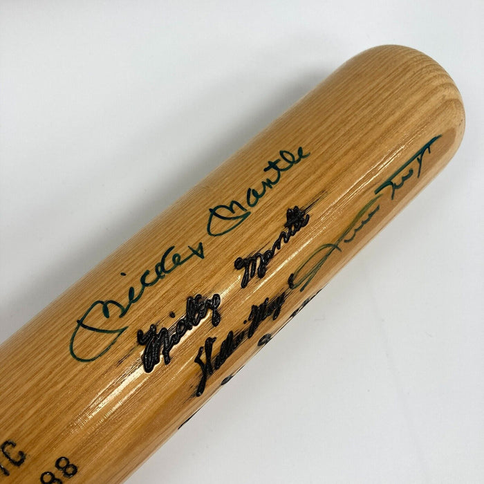 Mickey Mantle Willie Mays & Duke Snider Signed Baseball Bat With Beckett COA