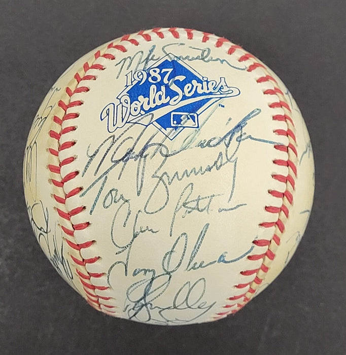 1987 Minnesota Twins World Series Champs Team Signed W.S. Baseball Beckett COA