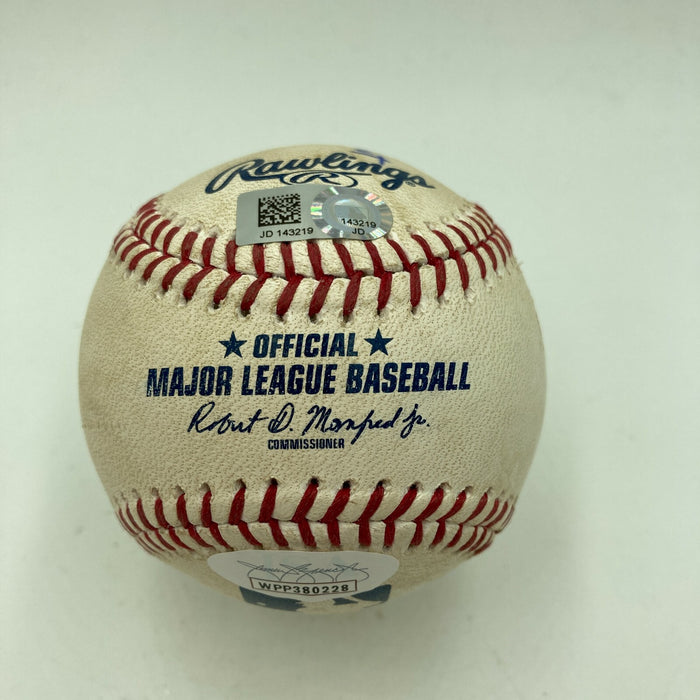 Ronald Acuna Jr. MLB Debut 4-25-18 Signed Game Used Baseball Beckett COA & MLB