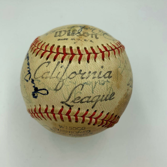 Earliest Known Billy Martin 1947 Oakland Oaks Team Signed Baseball JSA COA