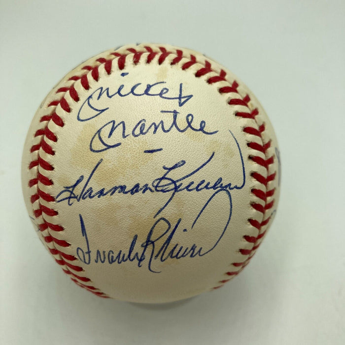 Mickey Mantle Willie Mays Aaron 500 Home Run Signed Baseball PSA DNA Auto 9