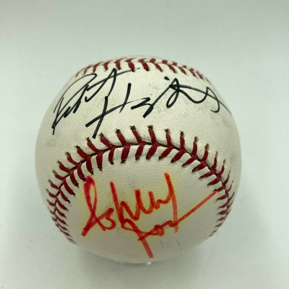 Ashley Force & Robert Hight Signed MLB Baseball JSA COA Racing
