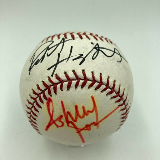 Ashley Force & Robert Hight Signed MLB Baseball JSA COA Racing