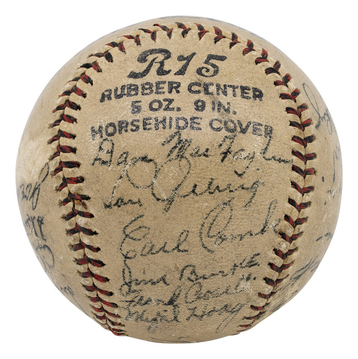 Babe Ruth & Lou Gehrig 1933 New York Yankees Team Signed Baseball JSA COA