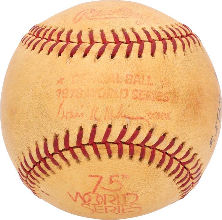 Ron Cey Home Run Signed 1978 World Series Game Used Baseball Dodgers PSA