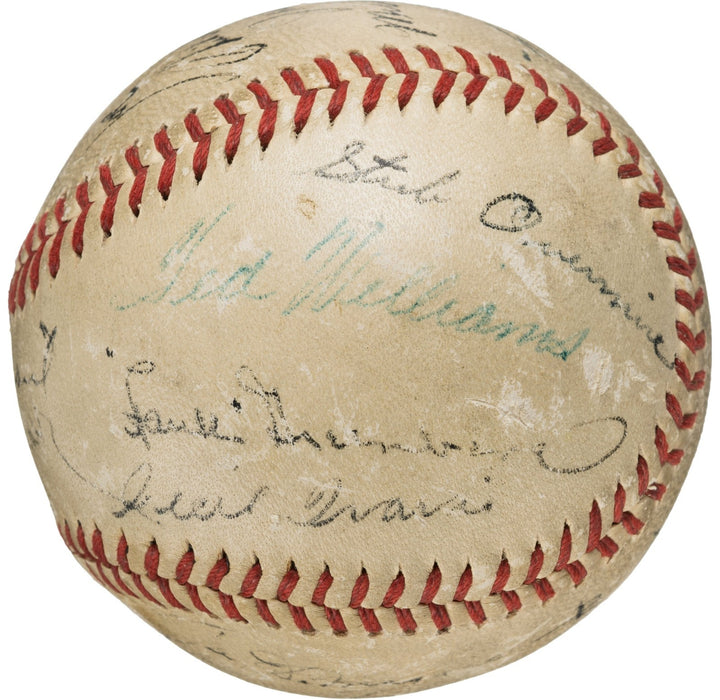 1949 All Star Team Signed Baseball Joe Dimaggio Ted Williams JSA & Beckett COA