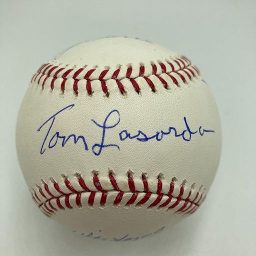 HOF Managers Signed Baseball LaSorda Torre Pinella Herzog Cox LaRussa JSA COA