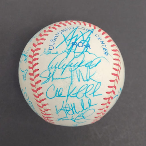 Beautiful 1991 Minnesota Twins World Series Champs Team Signed Baseball JSA COA