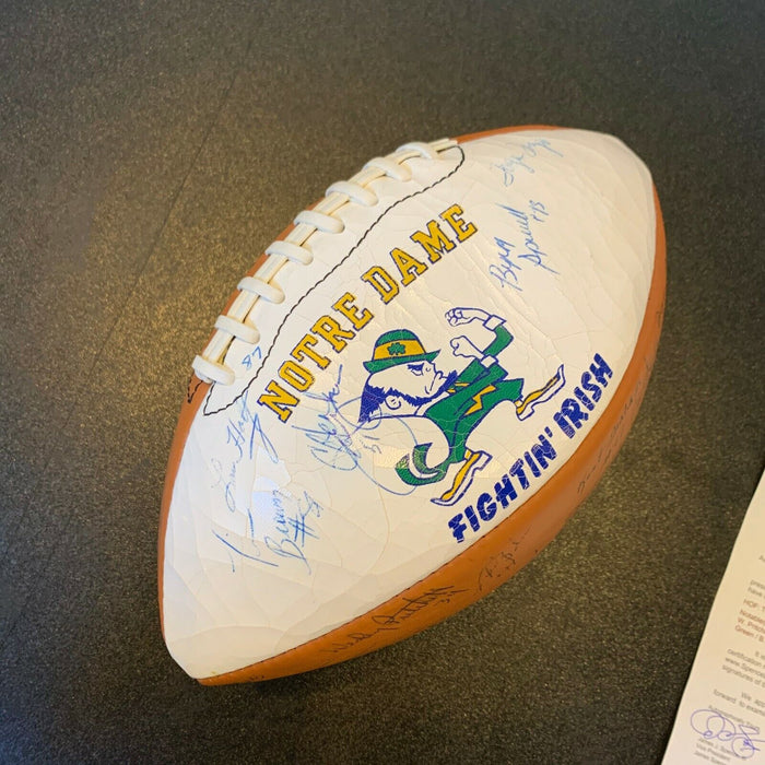 Notre Dame Fighting Irish Legends Multi Signed Football 66 Sigs With JSA COA