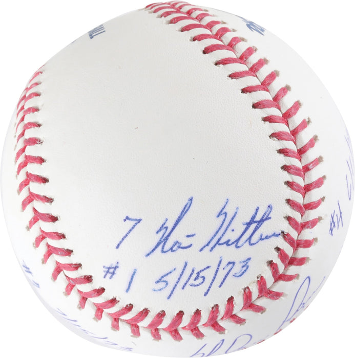 Nolan Ryan 7 No Hitters Signed Inscribed STAT Baseball PSA DNA 10 GEM MINT