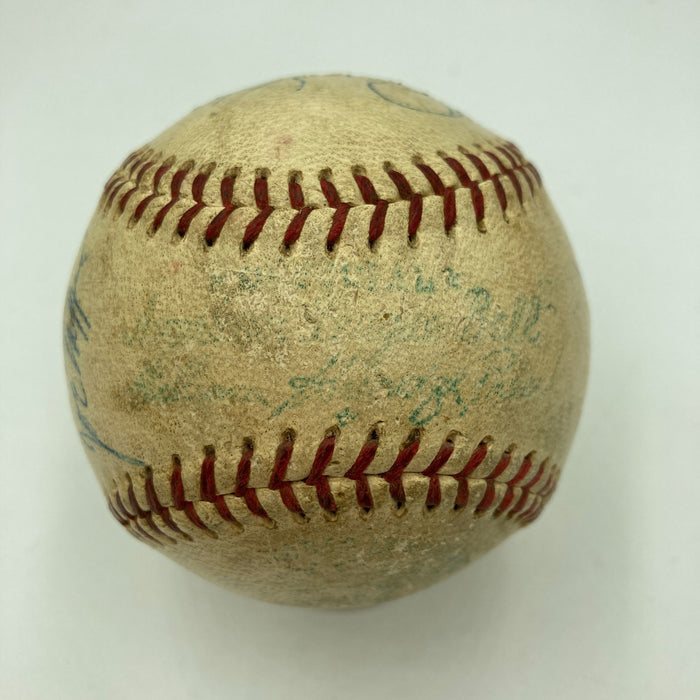 Roger Maris Rookie 1957 Cleveland Indians Team Signed AL Baseball KSA COA