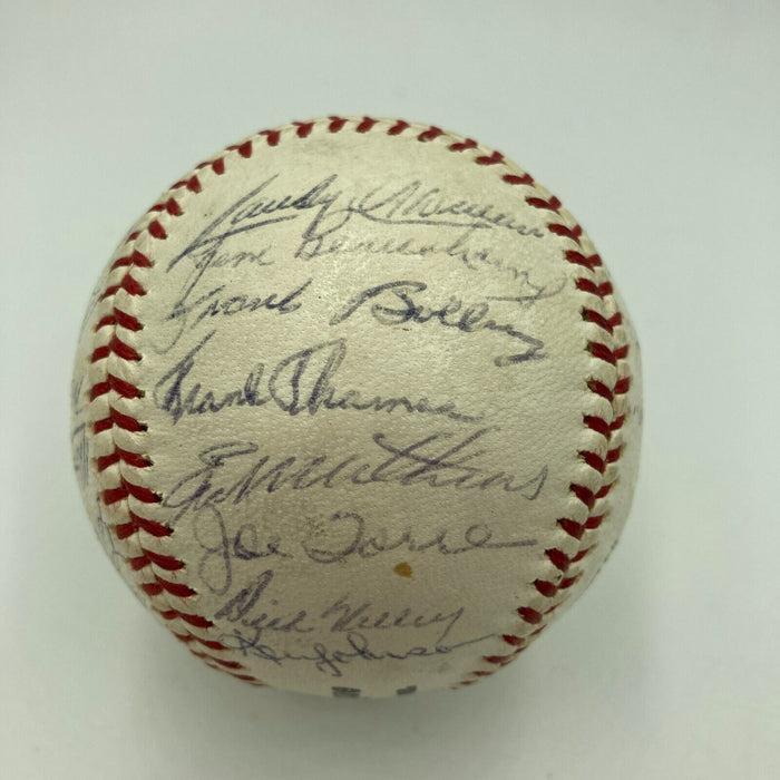 Hank Aaron 1965 Milwaukee Braves Team Signed National League Baseball PSA DNA