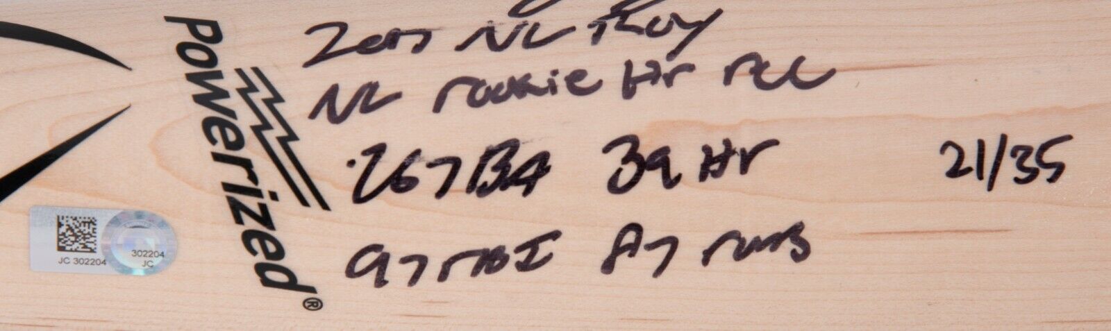 Cody Bellinger Signed Heavily Inscribed STATS Game Model Bat Fanatics & MLB Holo