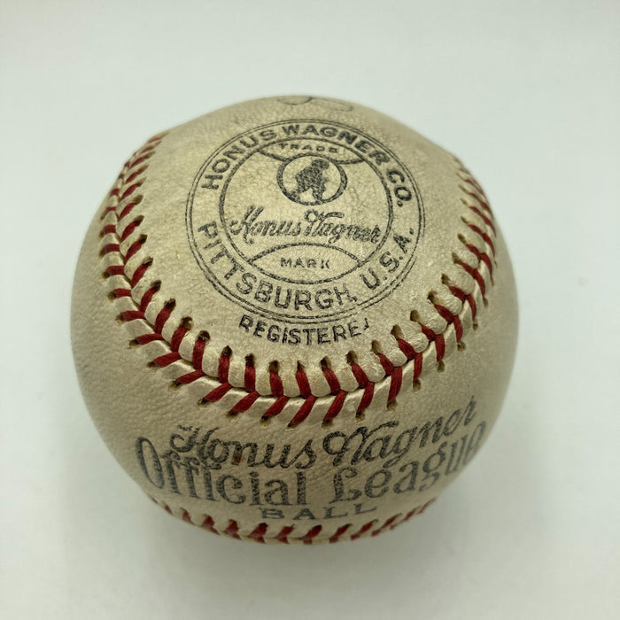 Beautiful Honus Wagner Single Signed Baseball JSA COA