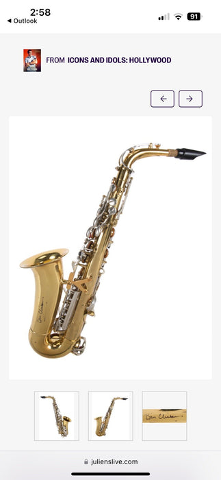 President Bill Clinton Signed Autographed Saxophone With JSA COA