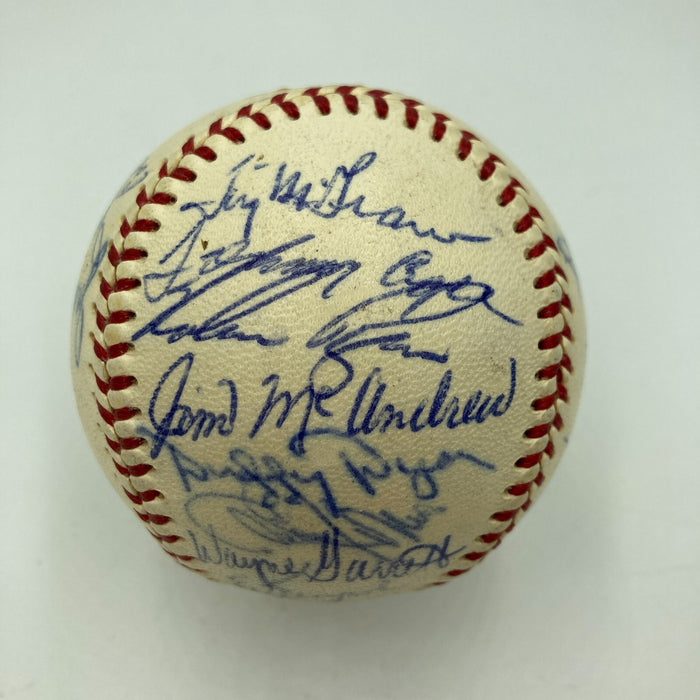Vintage 1969 New York Mets WS Champs Team Signed Baseball Nolan Ryan Seaver JSA