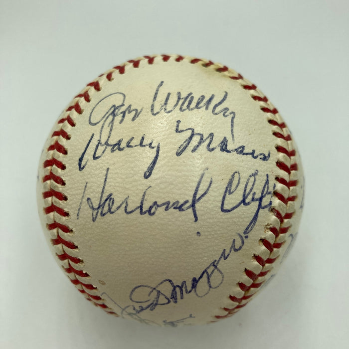 Hank Greenberg Joe Dimaggio 1960's Hall Of Fame Multi Signed Baseball JSA COA