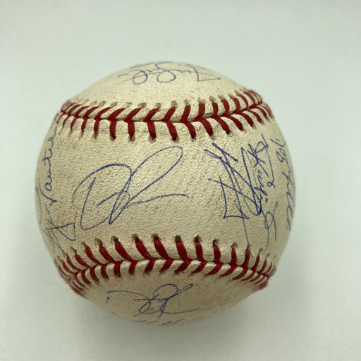 2007 Boston Red Sox World Series Champs Team Signed ALDS Game Used Baseball JSA