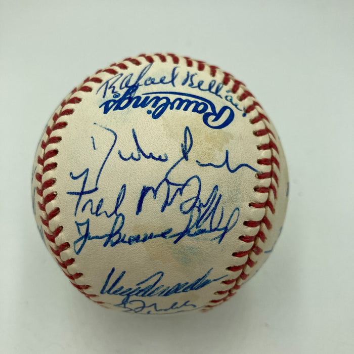 1995 Atlanta Braves World Series Champs Team Signed W.S. Baseball Beckett COA