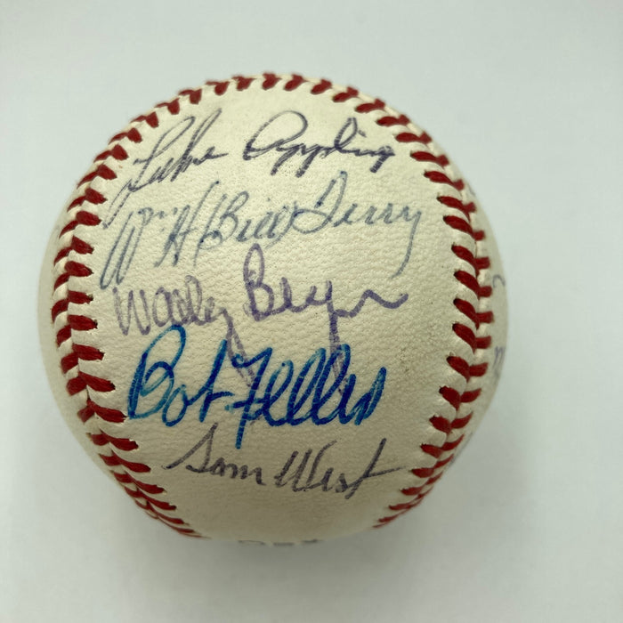 Joe Cronin Joe Medwick Earl Averill Max Carey HOF Multi Signed Baseball PSA JSA