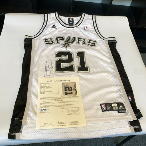 Tim Duncan Signed Authentic Adidas San Antonio Spurs Game Model Jersey JSA COA