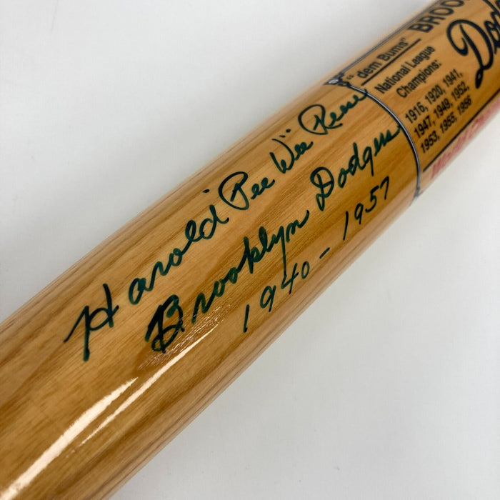 Harold Pee Wee Reese Dodgers "Brooklyn 1940-1957" Signed Cooperstown Bat JSA COA