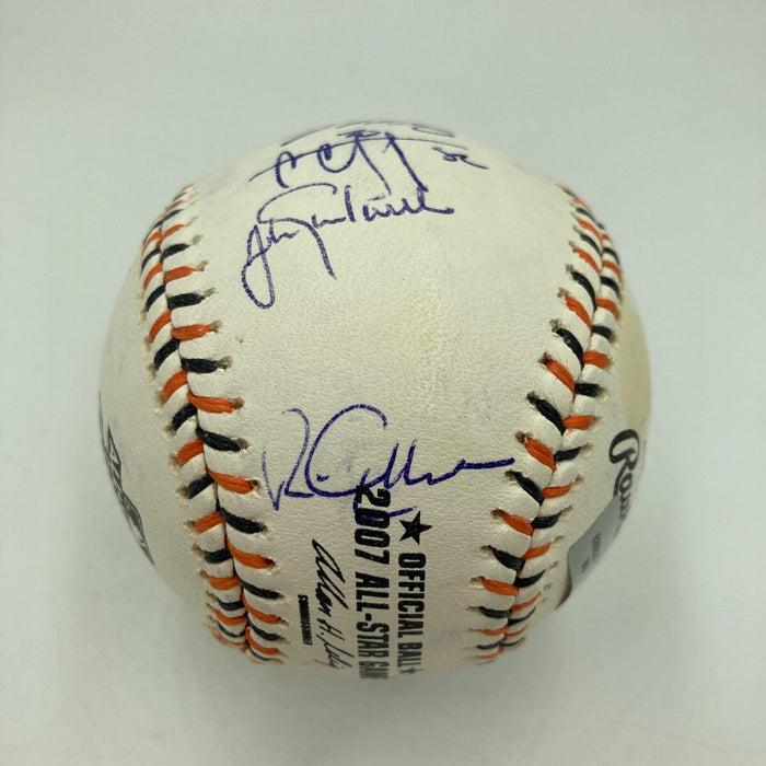 2007 All Star Game Team Signed Baseball Ichiro Suzuki Justin Verlander MLB Auth