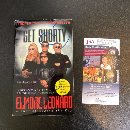 Rene Russo & Elmore Leonard Signed Autographed Get Shorty Book With JSA COA