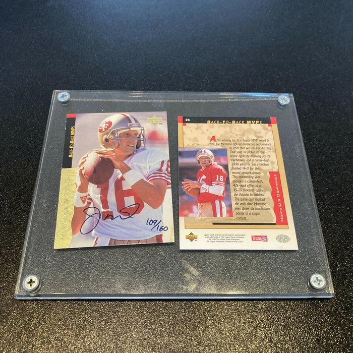 Joe Montana Signed 1995 Upper Deck Football Card UDA COA
