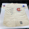 Beautiful Ernie Banks Signed Heavily Inscribed STATS Chicago Cubs Jersey Beckett