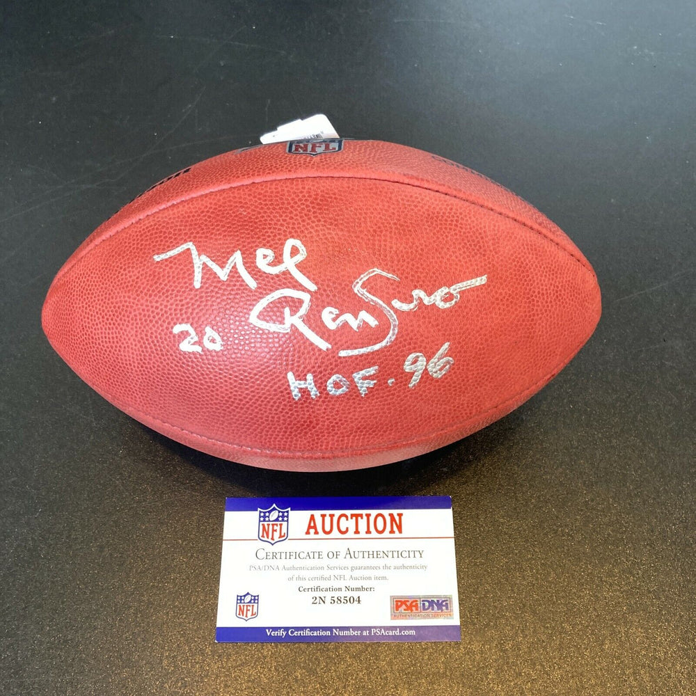 Mel Renfro HOF 1996 Signed Wilson Official NFL Football PSA DNA COA