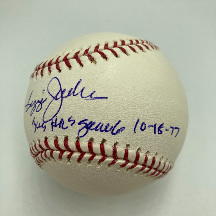Reggie Jackson 3 World Series Home Runs Signed Inscribed Baseball PSA DNA COA