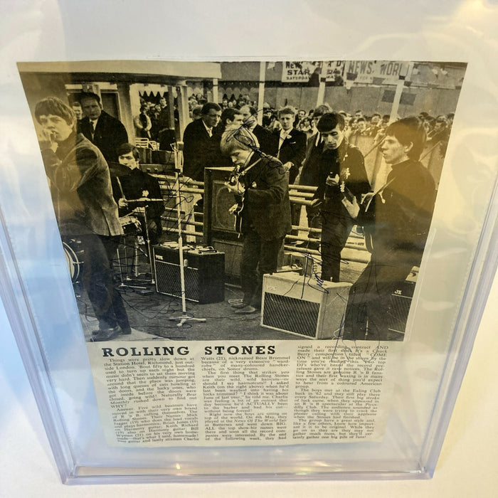 Mick Jagger Keith Richards The Rolling Stones Band Signed 1960's Photo Beckett