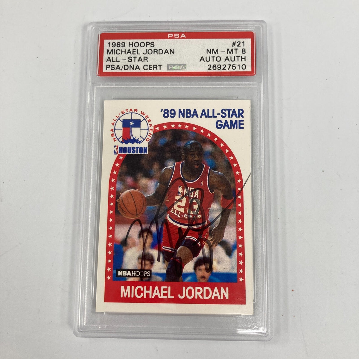 psa graded michael jordan cards 1989 Hoops Michael Jordan #21 Signed Basketball Card Auto PSA DNA —  Showpieces Sports