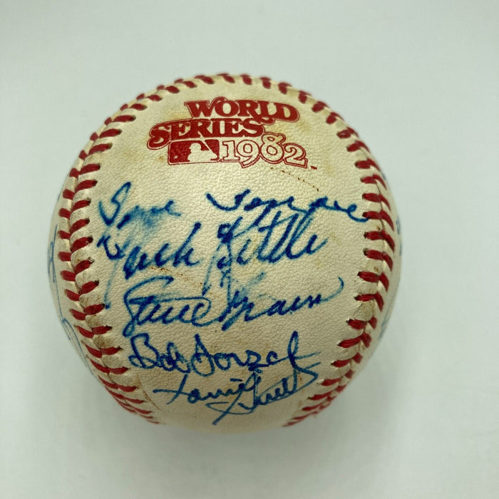 1982 St. Louis Cardinals World Series Champs Team Signed Baseball Beckett COA