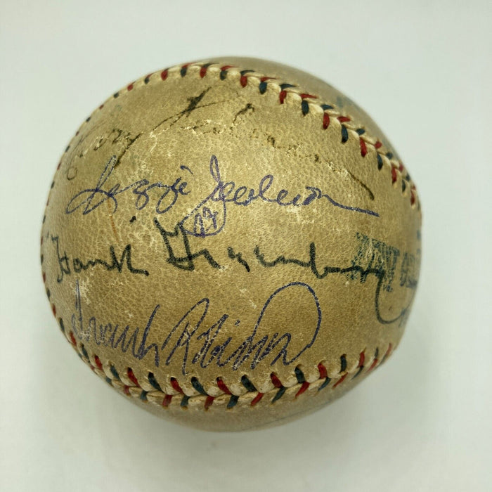 Babe Ruth Roger Maris Hank Aaron Mickey Mantle HR Kings Signed Baseball PSA DNA