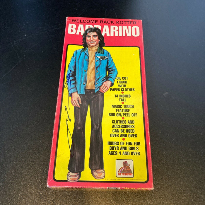 John Travolta Signed Vintage 1970's Welcome Kotter Barbarino Die Cut Figure JSA
