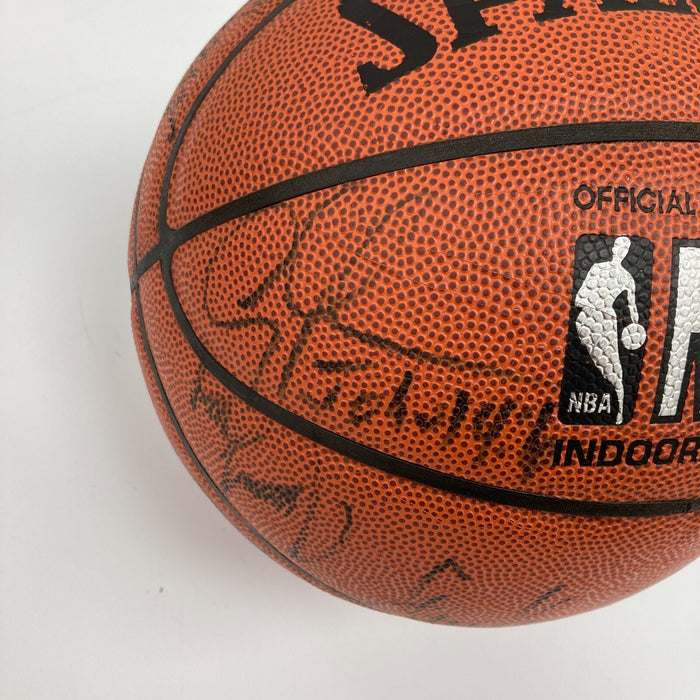 1998-99 San Antonio Spurs NBA Champs Team Signed Basketball Tim Duncan JSA COA