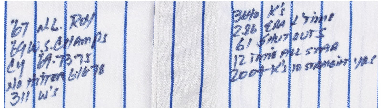 Tom Seaver Signed Heavily Inscribed STATS New York Mets Rawlings Jersey JSA COA