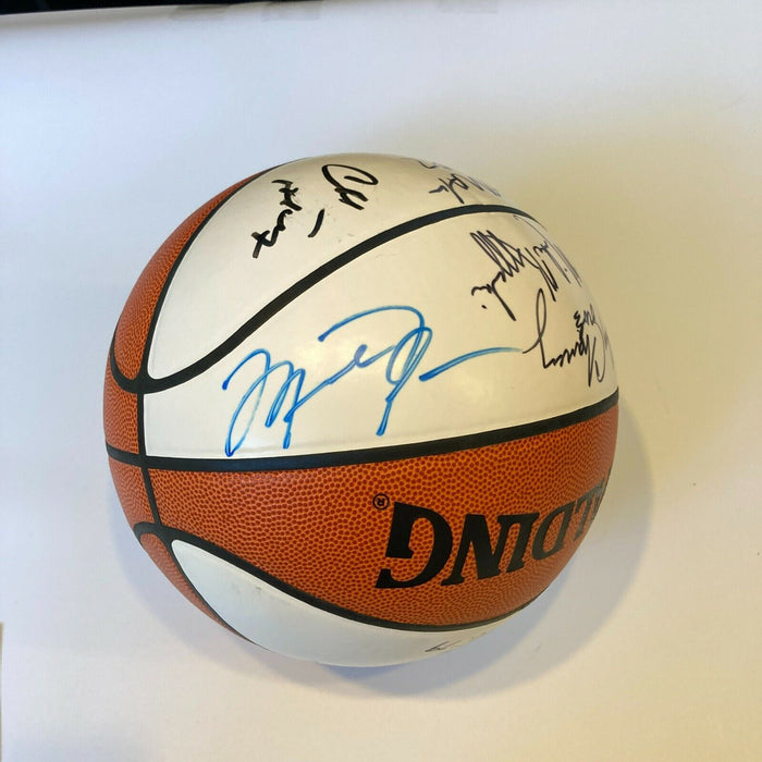 Michael Jordan Mike Krzyzewski HOF Induction Class Of 2001 Signed Basketball JSA