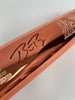 Buster Posey Chrome Splash Art Signed Career Stat Bat MLB Authenticated