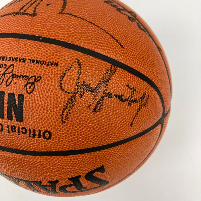 1956-57 Boston Celtics NBA Champs Team Signed Game Basketball Beckett COA