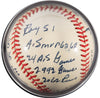 Willie Mays Signed Heavily Inscribed Career STAT Baseball Beckett MINT 9 & JSA