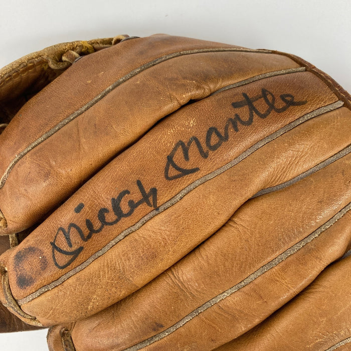 Mickey Mantle Signed 1960's Rawlings Game Model Baseball Glove PSA & Beckett COA
